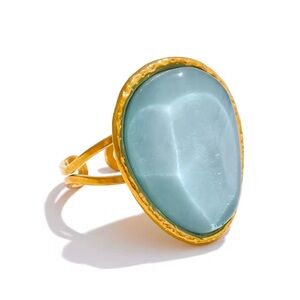 Unique adjustable Blue Stone Ring
